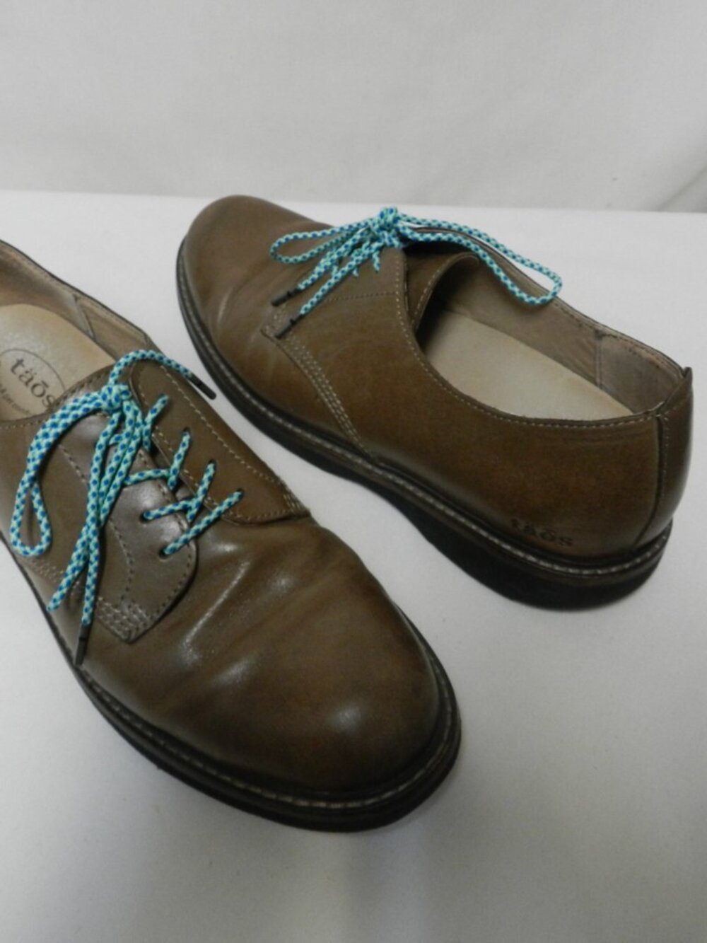 Taos Work It Leather Oxford shoes brown lace up Comfort Men Size Sz 10